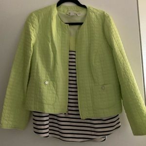 NWOT Chico’s Quilted Jacket and Top
